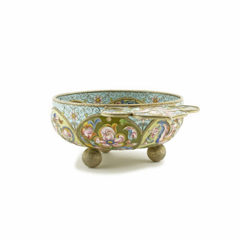 Large Rückert shaded cloisonné enamel charka - Image 7