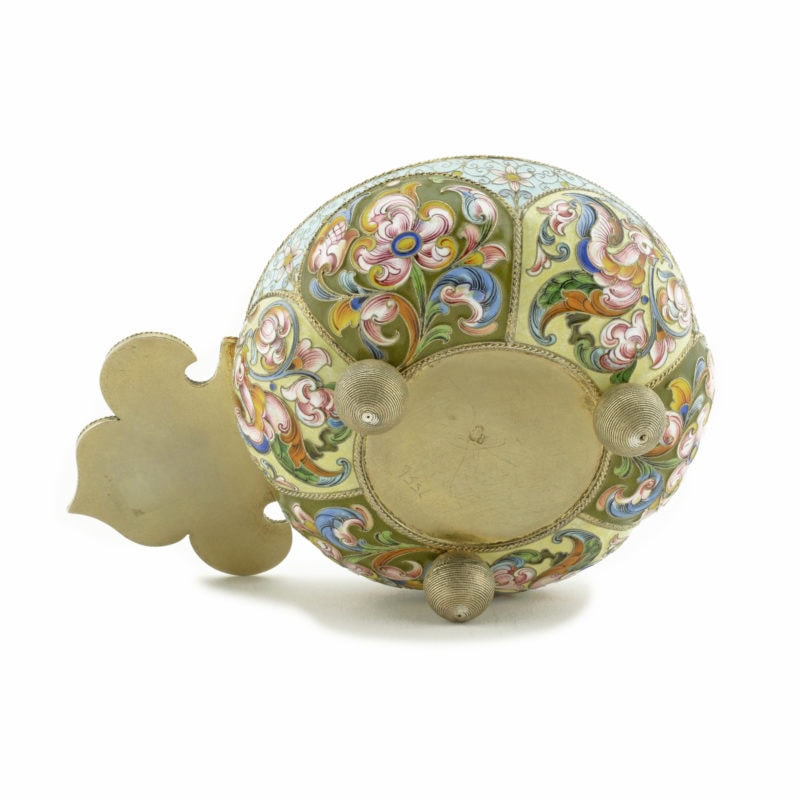 Large Rückert shaded cloisonné enamel charka - Image 8