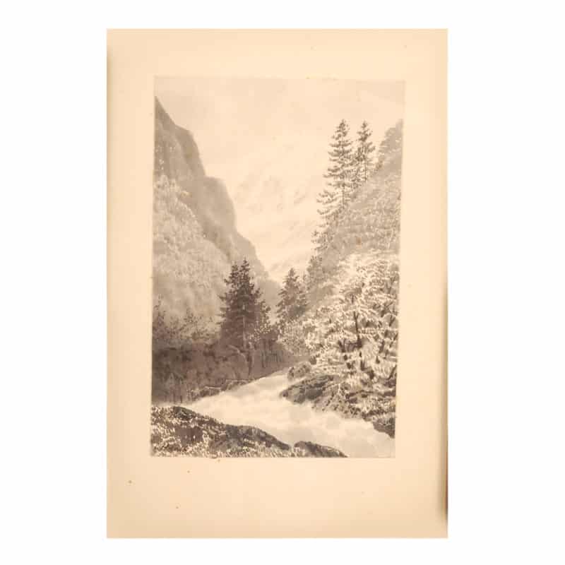 Pair of watercolor landscapes by Charles Heath - Image 3
