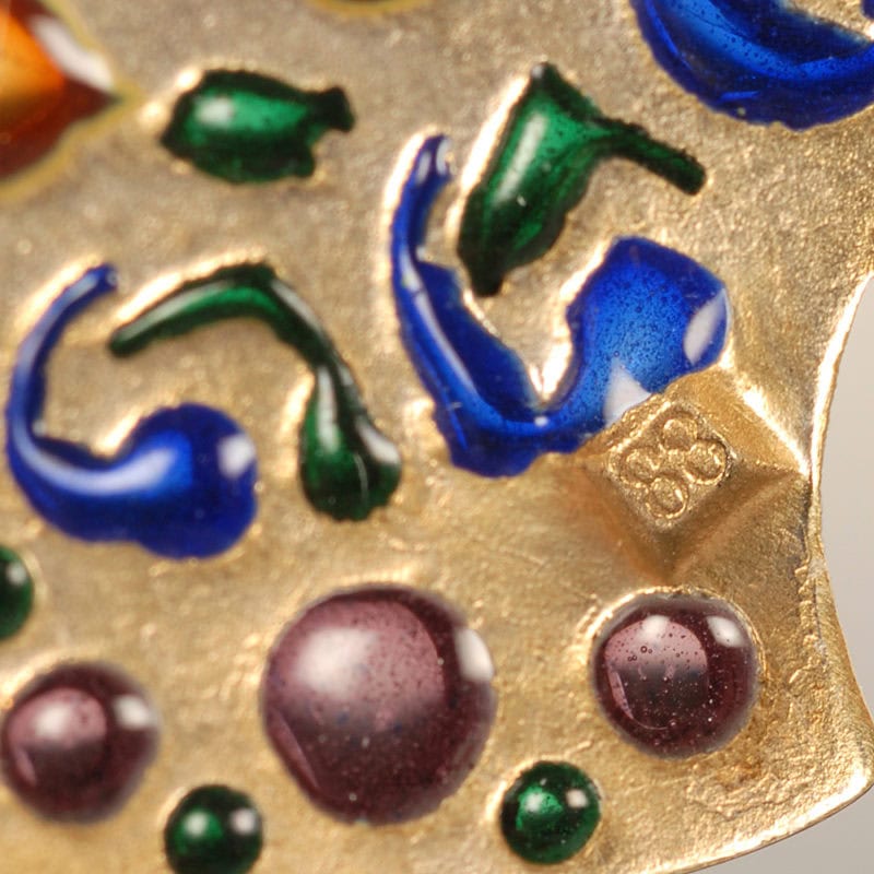Russian gilded silver & plique-à-jour enamel charka - Image 6