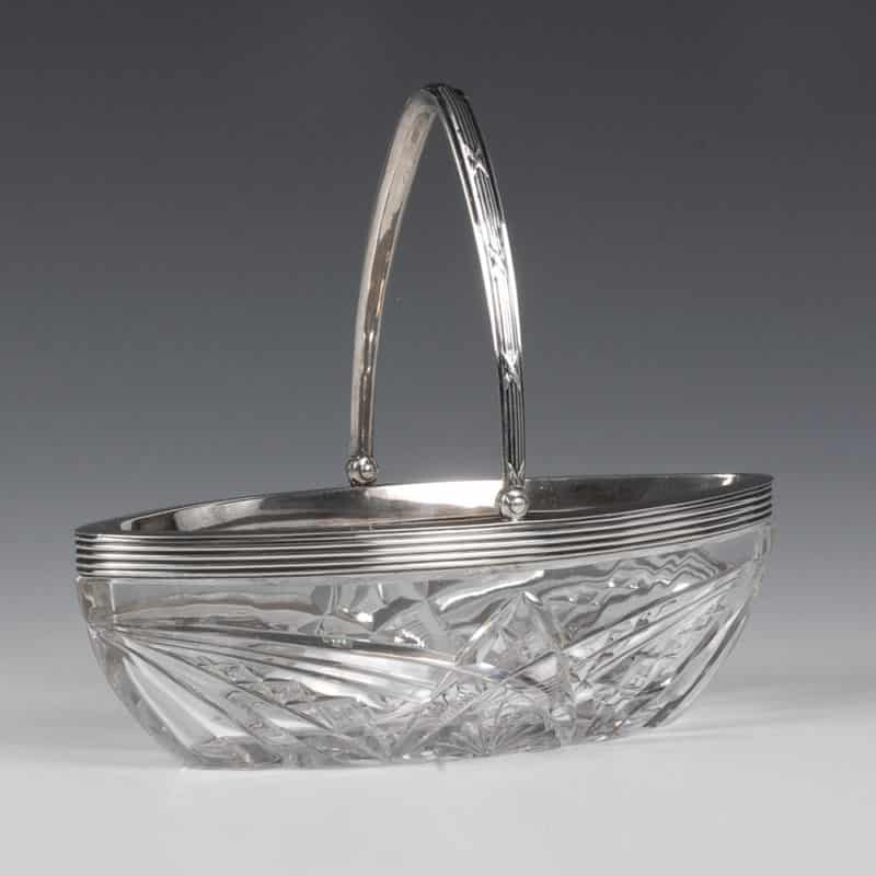Pair of Silver Mounted Glass Baskets - Image 4