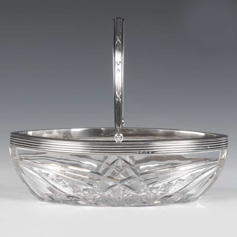 Pair of Silver Mounted Glass Baskets - Image 2