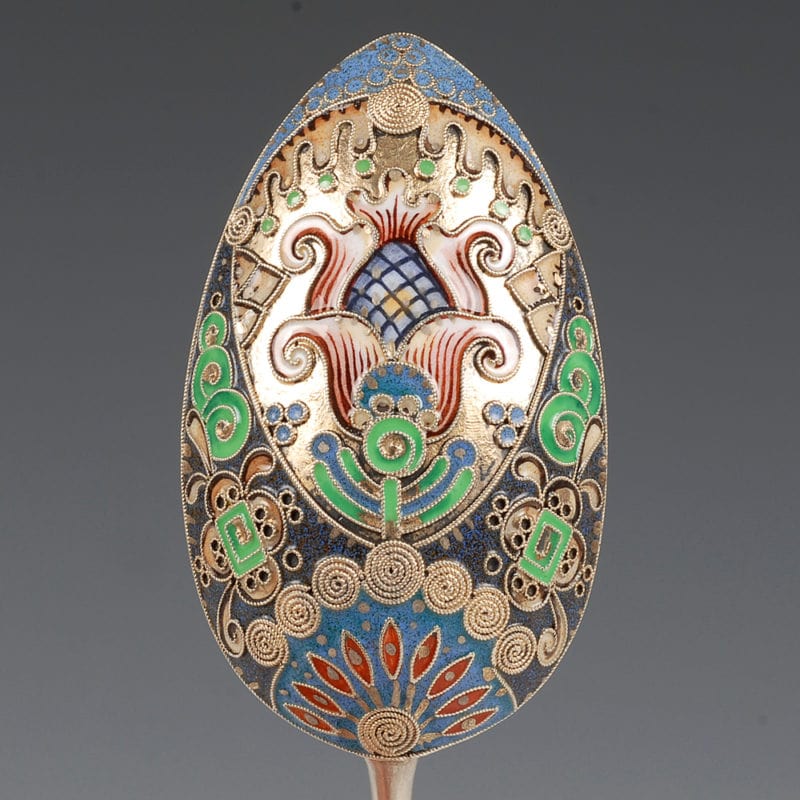 Feodor Ruckert Shaded Enamel Spoon