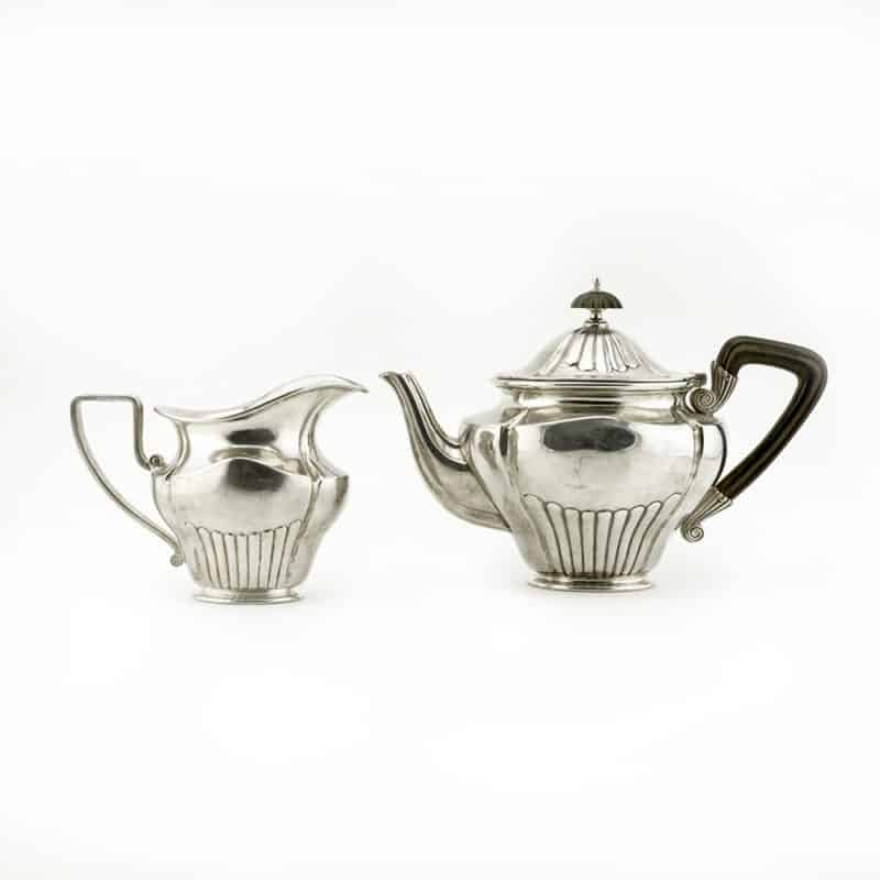 Fabergé silver teapot & milk jug