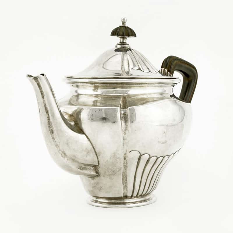 Fabergé silver teapot & milk jug - Image 4