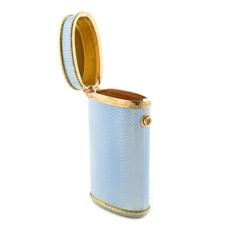 Fabergé pearl-set guilloché enamel étui-form cigarette case - Image 5
