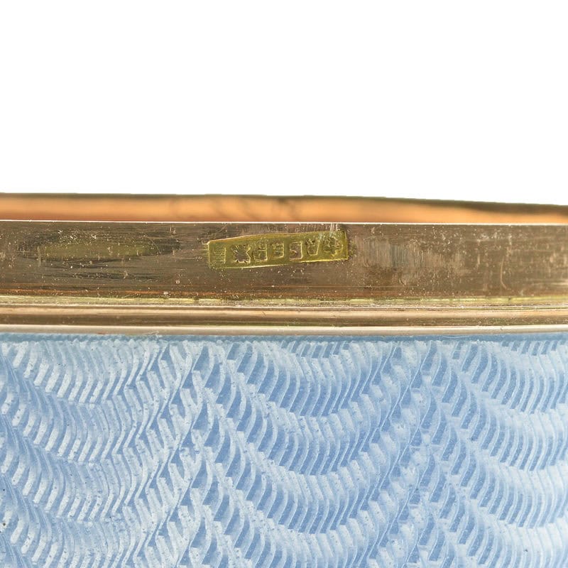 Fabergé pearl-set guilloché enamel étui-form cigarette case - Image 6