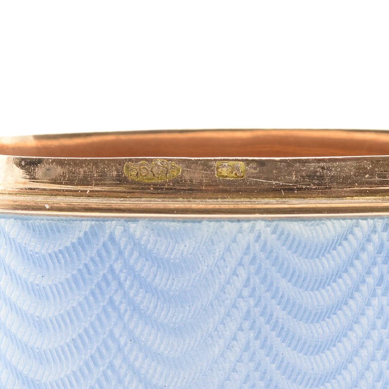 Fabergé pearl-set guilloché enamel étui-form cigarette case - Image 9