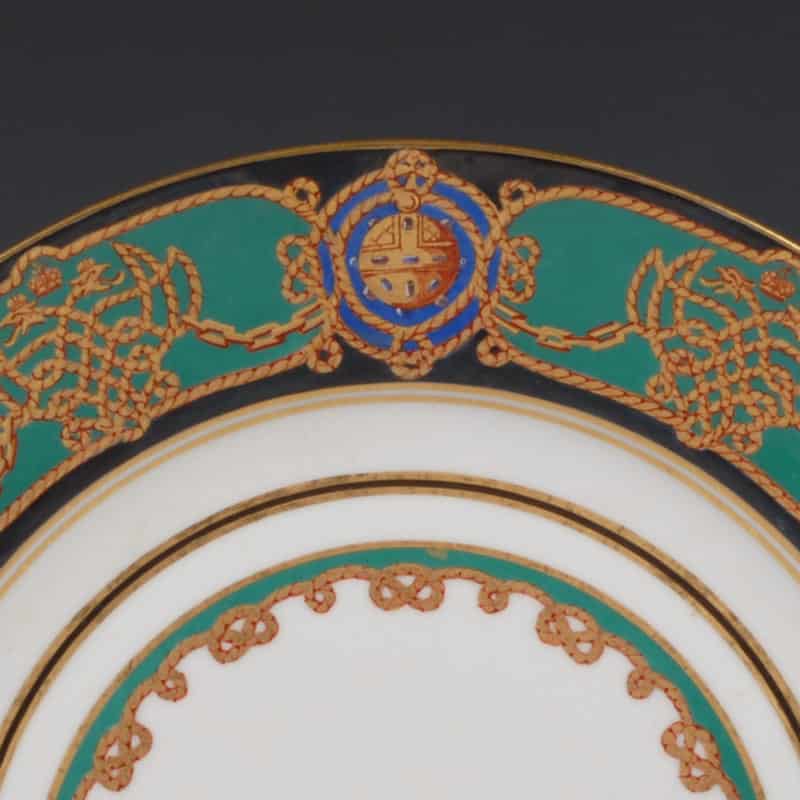 Russian Imperial Porcelain Factory plate from the service for the Imperial Yacht Derzhava - Image 5