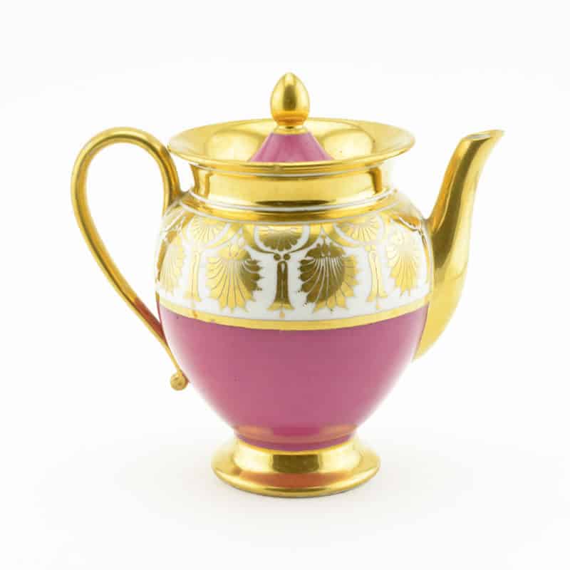 A Russian porcelain-pink ground tea set, circa 1820 - Image 4
