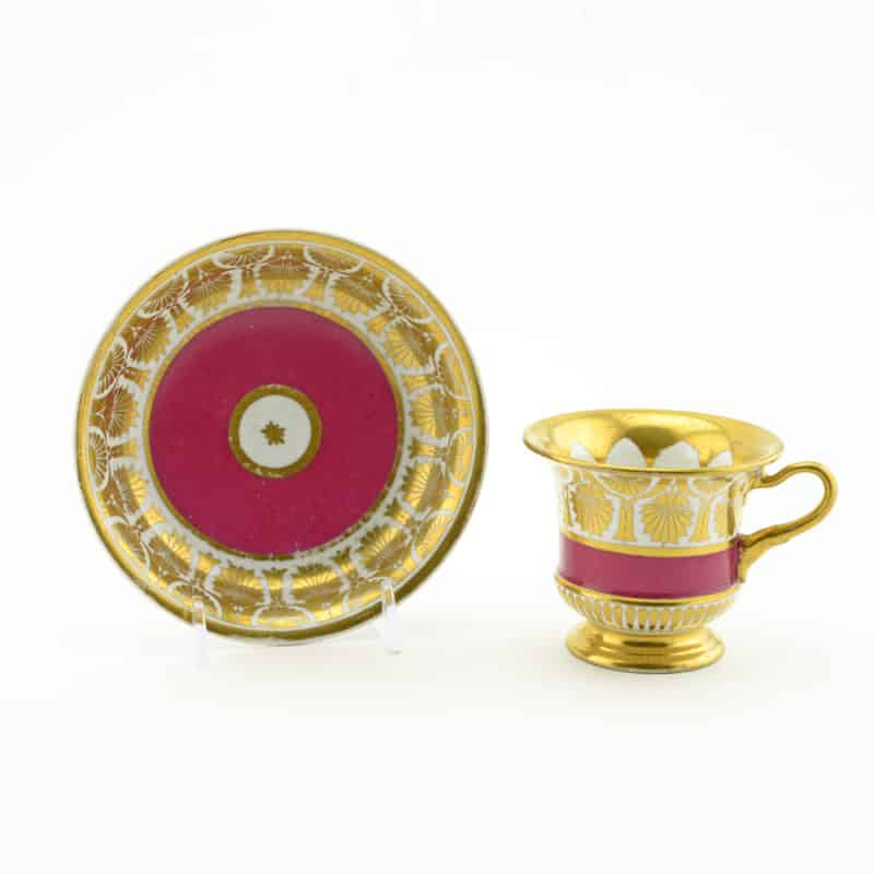 A Russian porcelain-pink ground tea set, circa 1820 - Image 7