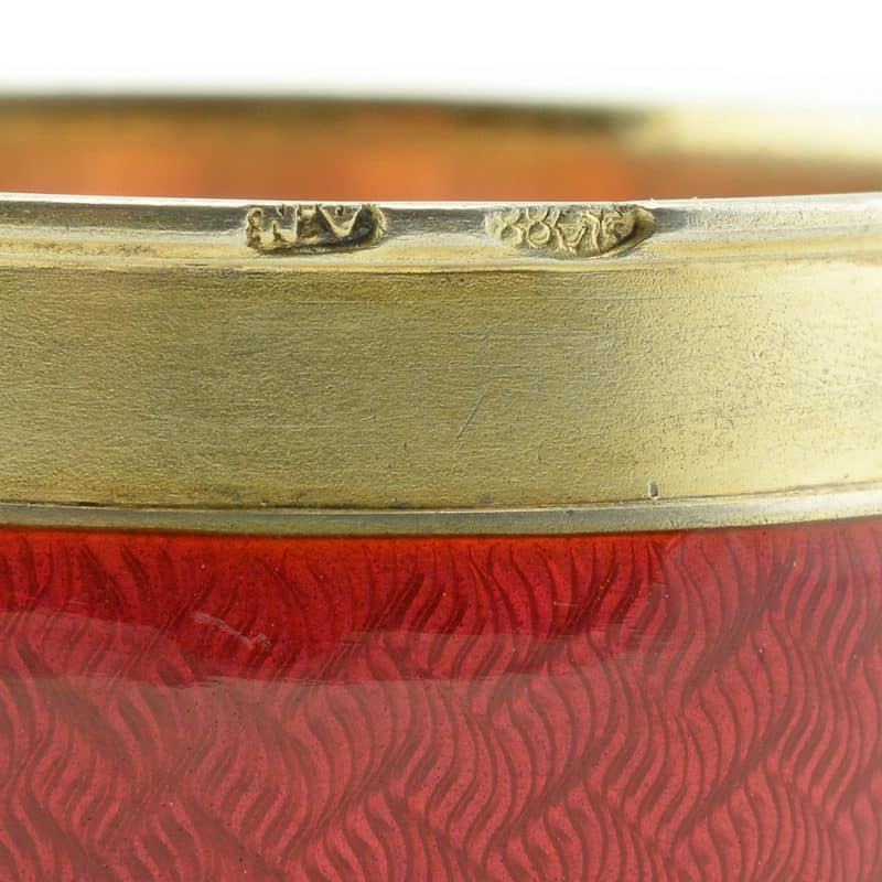 A Fabergé gilded silver & guilloché enamel small cup, workmaster Anders Nevalainen - Image 4