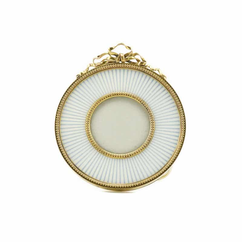 Antique Russian gold & guilloché enamel photograph frame