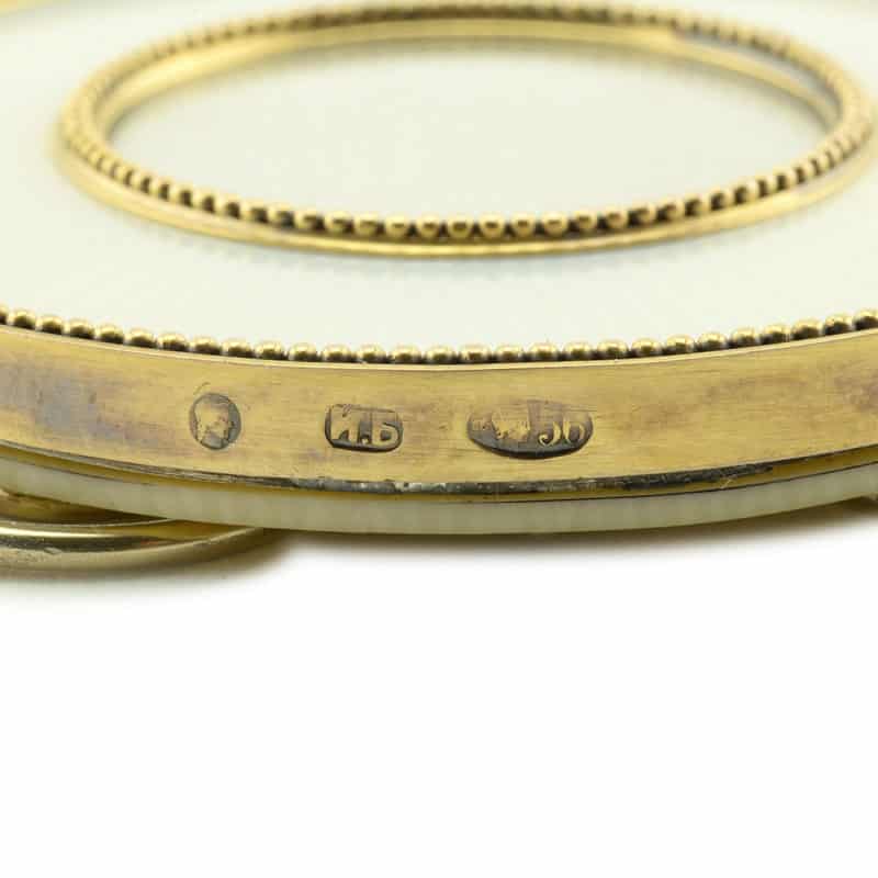Antique Russian gold & guilloché enamel photograph frame - Image 4