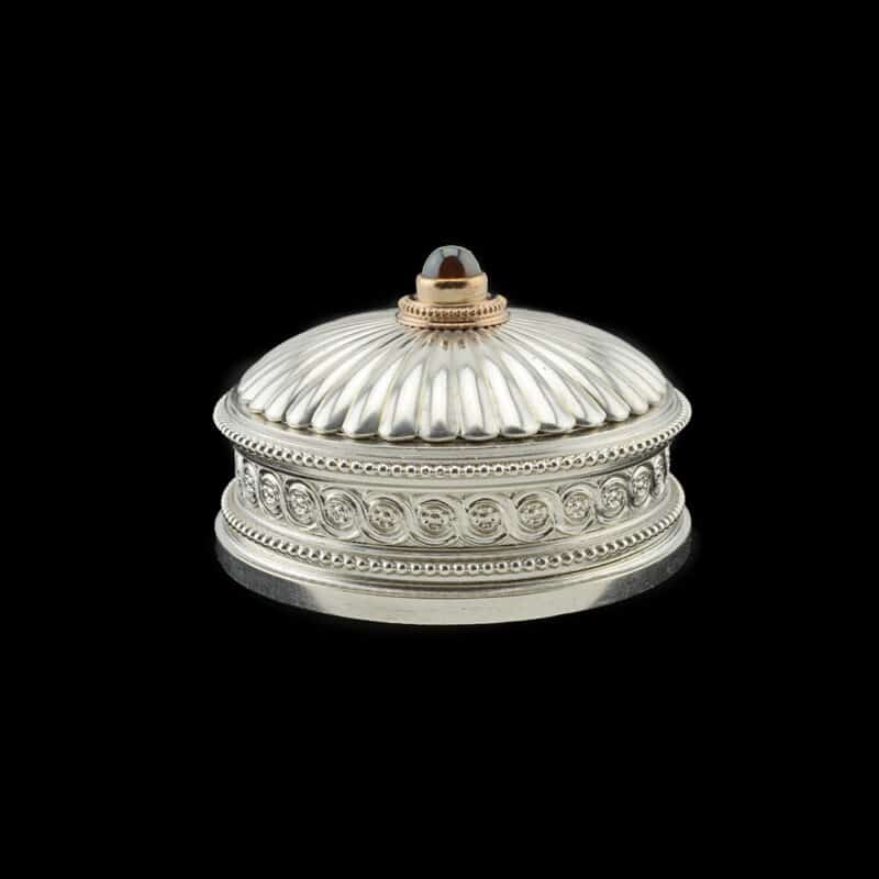 A Faberge Silver and Cabochon Bell Push, Victor Aarne - Image 2