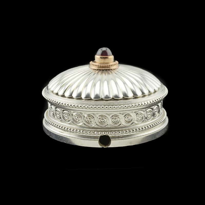 A Faberge Silver and Cabochon Bell Push, Victor Aarne - Image 3