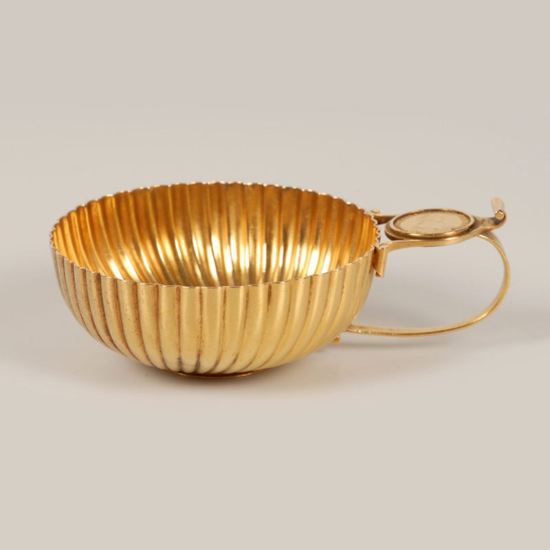 Fabergé Erik Kollin gold charka with coins